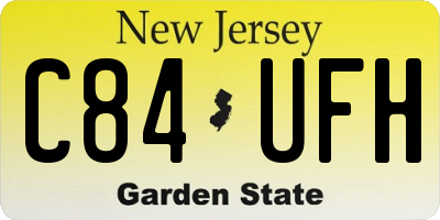 NJ license plate C84UFH