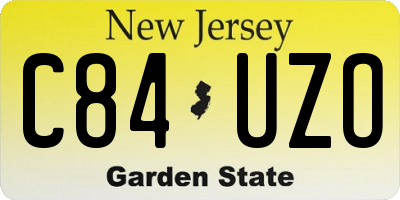 NJ license plate C84UZO