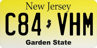 NJ license plate C84VHM