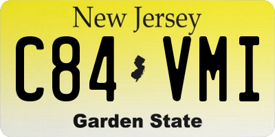 NJ license plate C84VMI