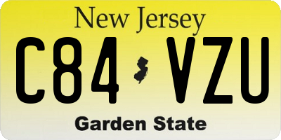 NJ license plate C84VZU