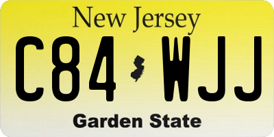 NJ license plate C84WJJ