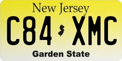 NJ license plate C84XMC