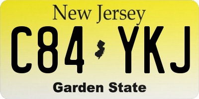 NJ license plate C84YKJ