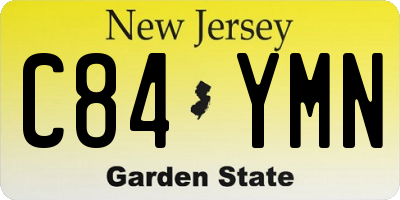 NJ license plate C84YMN