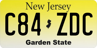 NJ license plate C84ZDC