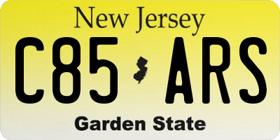NJ license plate C85ARS