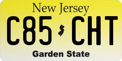 NJ license plate C85CHT