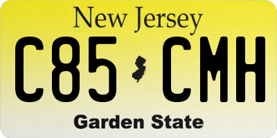 NJ license plate C85CMH