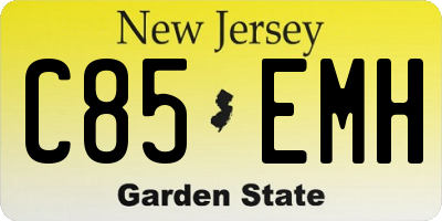 NJ license plate C85EMH
