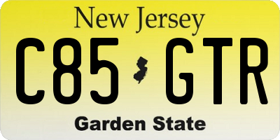 NJ license plate C85GTR