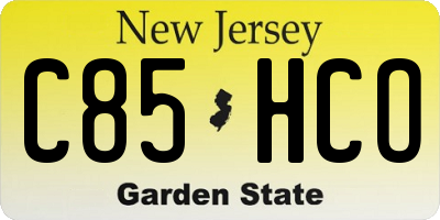 NJ license plate C85HCO