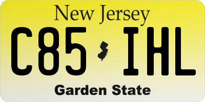 NJ license plate C85IHL