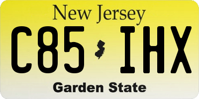 NJ license plate C85IHX