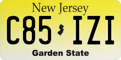 NJ license plate C85IZI