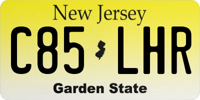 NJ license plate C85LHR