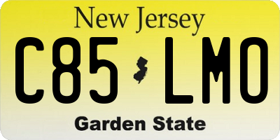 NJ license plate C85LMO