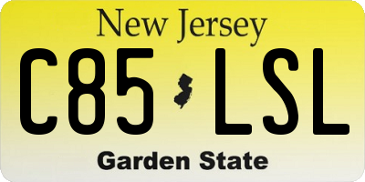 NJ license plate C85LSL