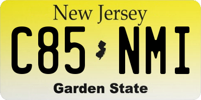 NJ license plate C85NMI