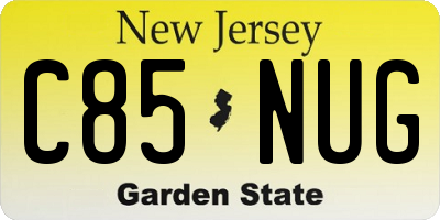 NJ license plate C85NUG