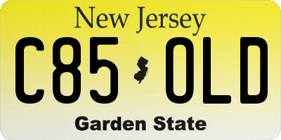 NJ license plate C85OLD