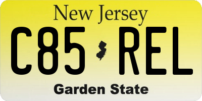 NJ license plate C85REL