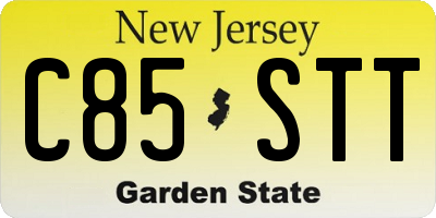 NJ license plate C85STT