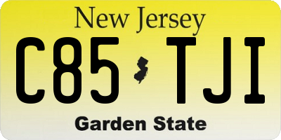 NJ license plate C85TJI