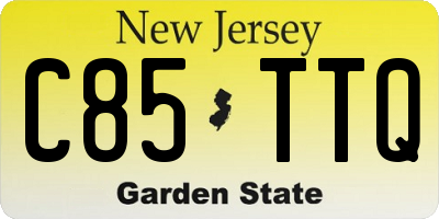 NJ license plate C85TTQ
