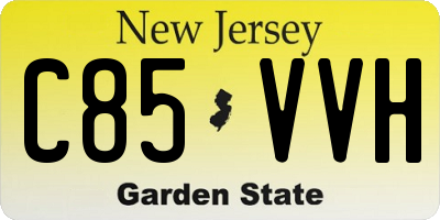 NJ license plate C85VVH