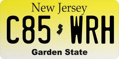 NJ license plate C85WRH