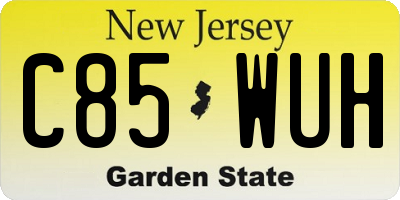 NJ license plate C85WUH