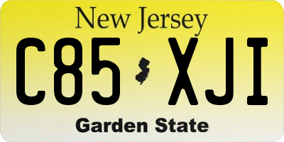 NJ license plate C85XJI