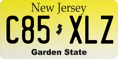 NJ license plate C85XLZ
