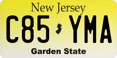 NJ license plate C85YMA