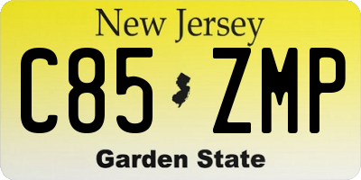 NJ license plate C85ZMP