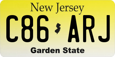 NJ license plate C86ARJ