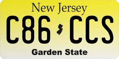 NJ license plate C86CCS