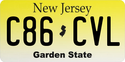 NJ license plate C86CVL