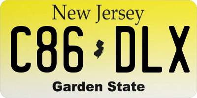 NJ license plate C86DLX