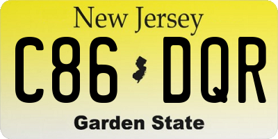 NJ license plate C86DQR