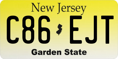 NJ license plate C86EJT