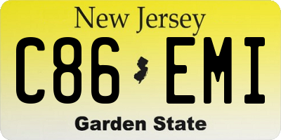 NJ license plate C86EMI