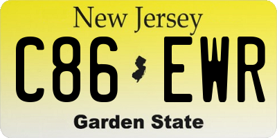NJ license plate C86EWR