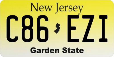 NJ license plate C86EZI
