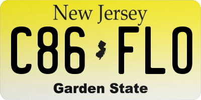 NJ license plate C86FLO