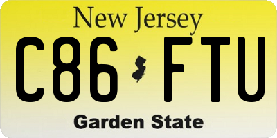 NJ license plate C86FTU