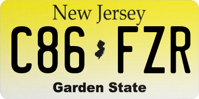 NJ license plate C86FZR