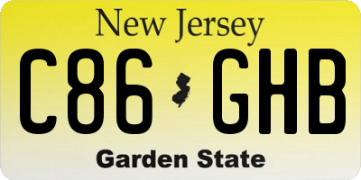 NJ license plate C86GHB