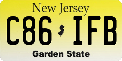 NJ license plate C86IFB